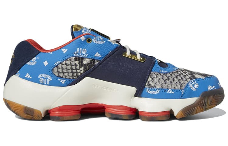 Ретро баскетбольные кроссовки adidas Agent Gil Restomod Blue White Red - изображение 2