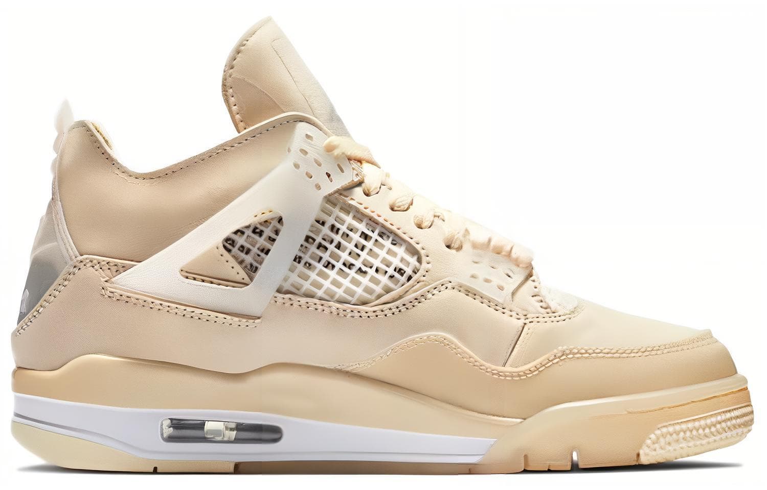 Ретро баскетбольные кроссовки OFF-WHITE x Air Jordan 4 "Sail" - изображение 2