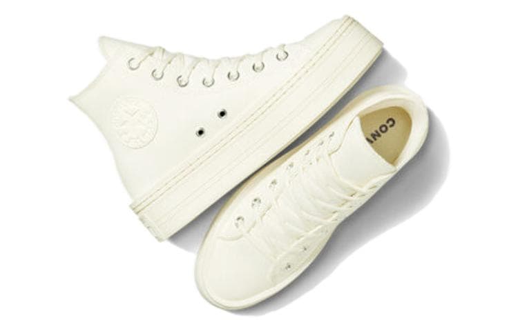 Кеды Converse Chuck TAYLOR All Star Modern Lift Платформа Холст Устойчивый к истиранию Высокие Кеды Женские Экрю - изображение 5