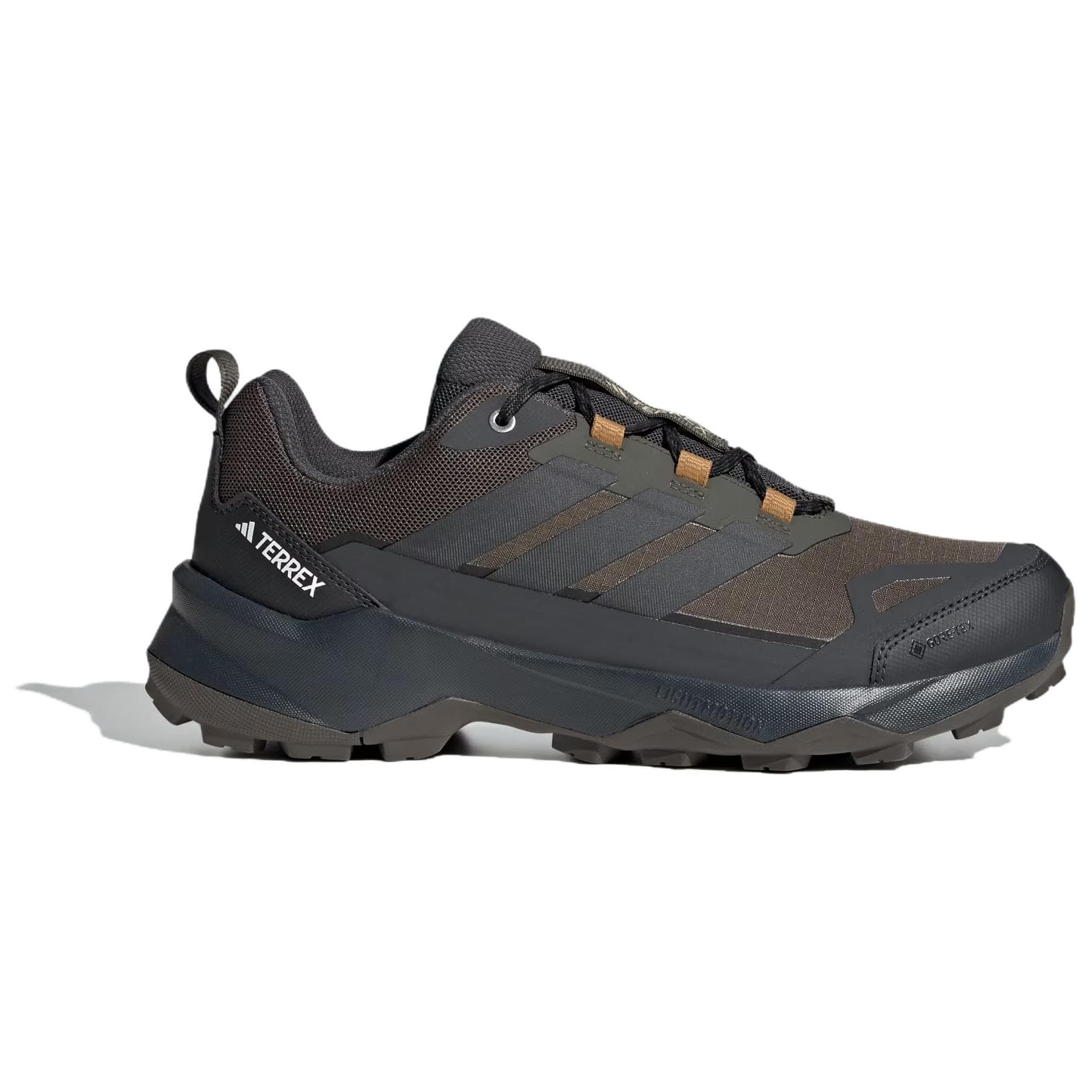 Кроссовки adidas Terrex SKYCHASER AX5 Водонепроницаемый и дышащий Поддержка Походная обувь Мужской Коричнево-зеленый - изображение 2