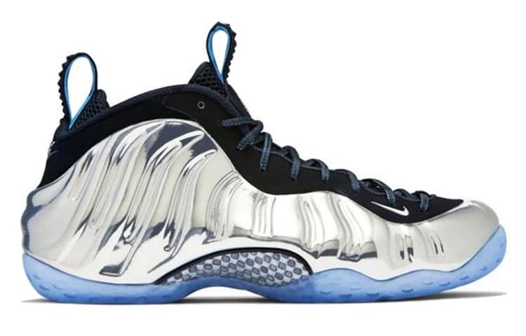 Ретро баскетбольные кроссовки Nike Foamposite One Chromeposite Silver - изображение 2
