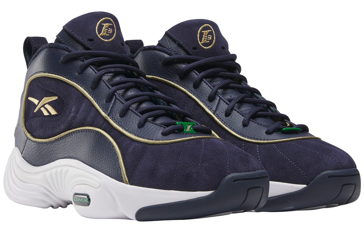 Ретро баскетбольные кроссовки REEBOK Answer3 MID Топ Ретро-баскетбольные кроссовки Унисекс Сине-белый - изображение 2