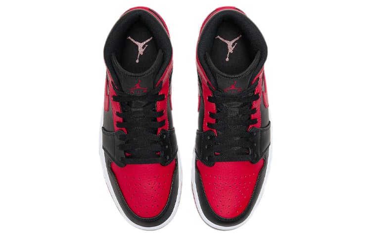 Ретро баскетбольные кроссовки Jordan Air Jordan 1 Mid "Red and Black" - изображение 4