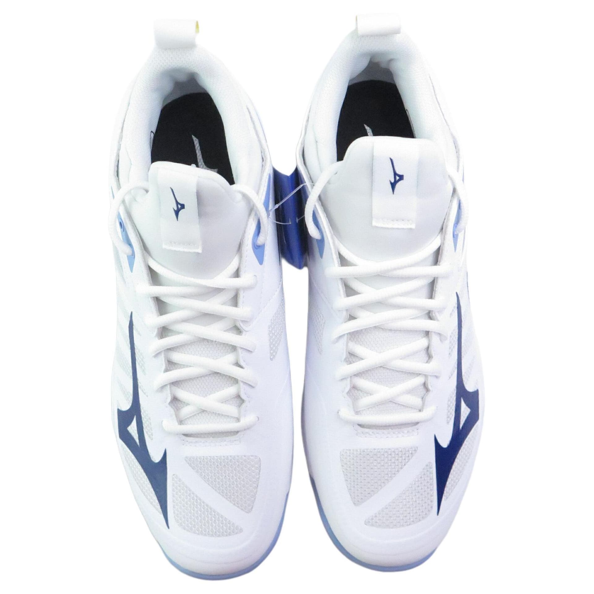 Кроссовки для спортзала Mizuno Wave Dimension противоскользящие устойчивые к истиранию низкие унисекс тренировочные кроссовки белый и синий - изображение 2