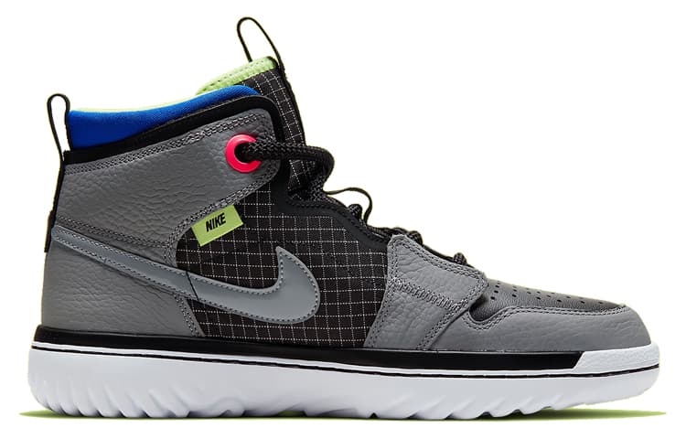 Ретро баскетбольные кроссовки Jordan Air Jordan 1 High React Black Grey - изображение 2