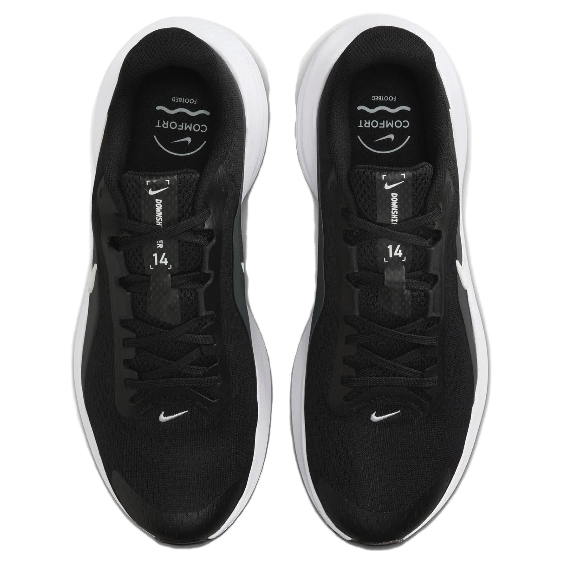 Кроссовки для бега NIKE Downshifter 14 Удобный Дышащий Low Топ TRAINING RUNNING Обувь Мужской Черный - изображение 4