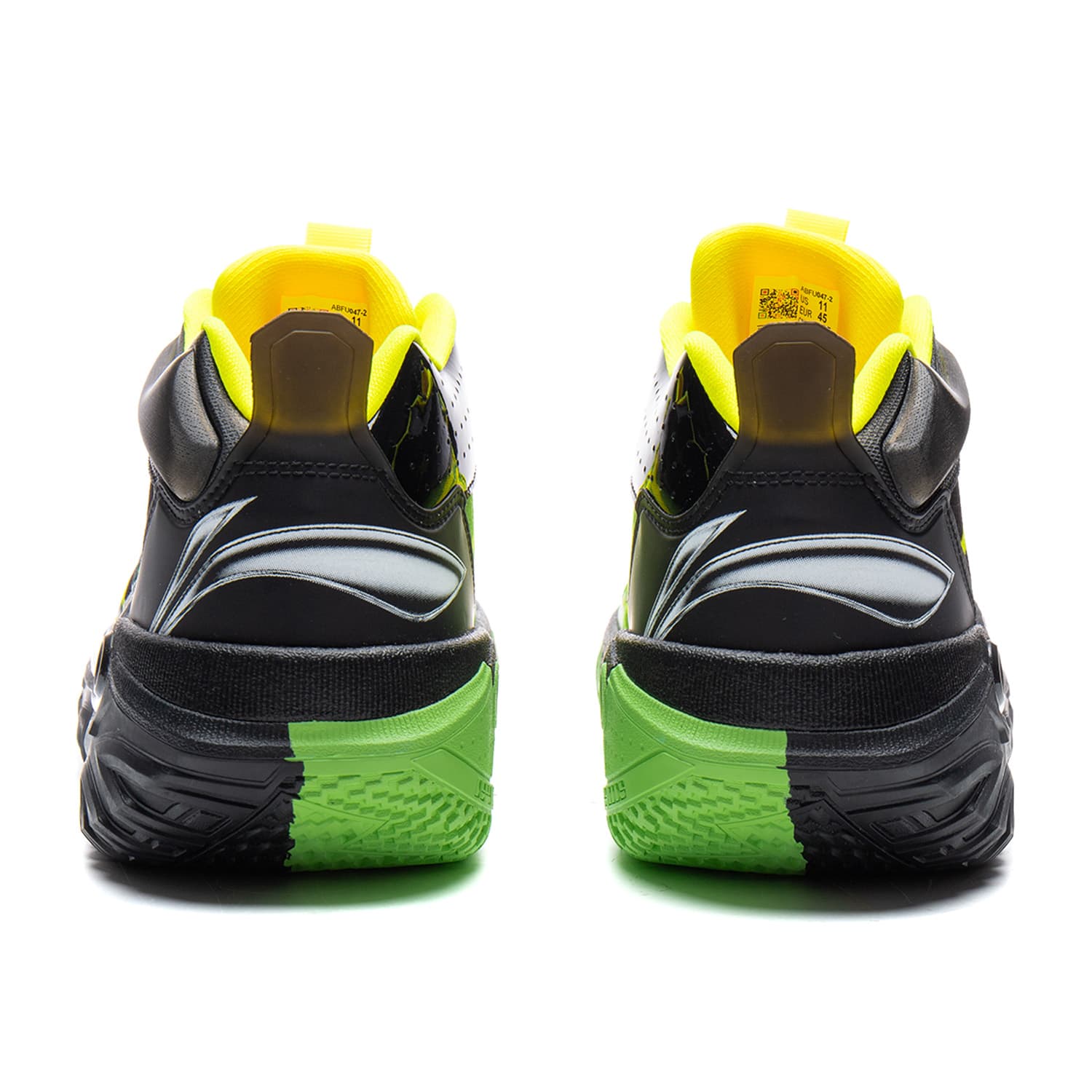 Кроссовки для баскетбола Li-Ning Jie Ao 2 High Carnivorous Flower полная подошва с технологией отскока, легкий, гибкий, стабильная поддержка, амортизация, противоскользящая износостойкая, дышащий, сцепление, хай-топы, баскетбольные кроссовки, мужской, желтый черный - изображение 6