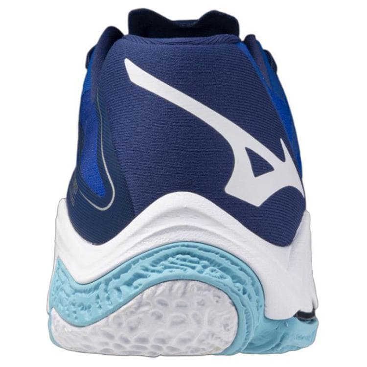 Кроссовки для спортзала Mizuno Wave Lightning Z8 Удобный Противоскользящая износостойкая Лоу-топы Тренировочные кроссовки Унисекс Сине-белый - изображение 4