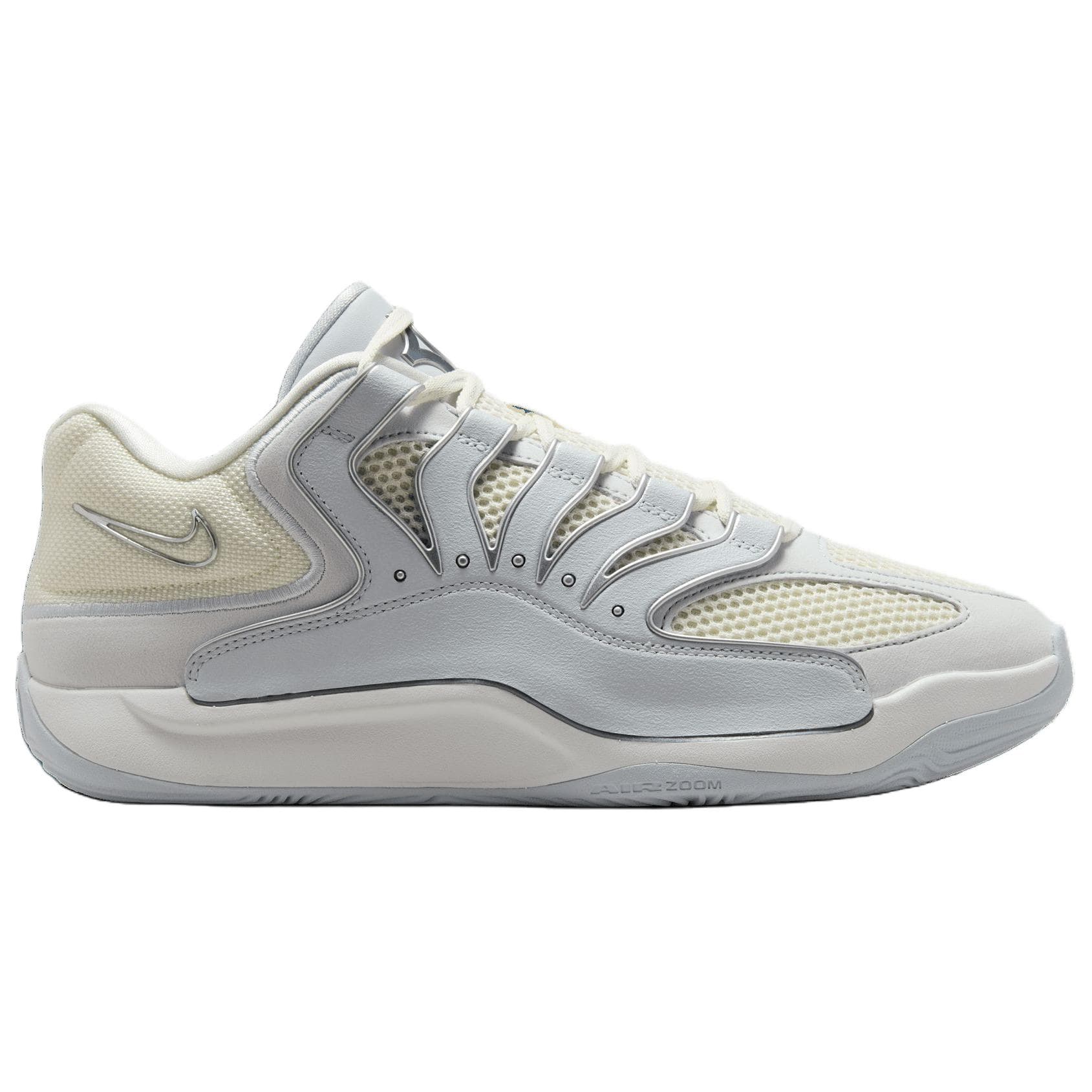 Кроссовки для баскетбола Nike KD 18 Противоскользящие Устойчивые к износу Низкие Баскетбольные кроссовки Мужские Серый Белый - изображение 2