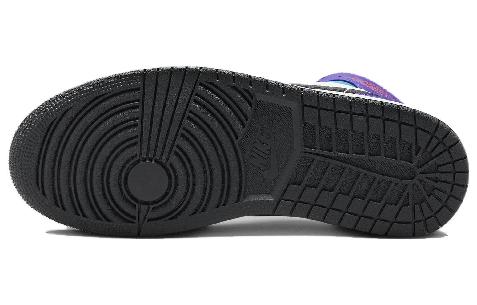 Ретро баскетбольные кроссовки Jordan Air Jordan 1 Mid Black White Purple - изображение 6