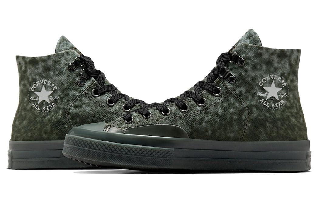 Кеды Converse x Patta Chuck 70 Marquis Винтаж Устойчивый к истиранию покрытие Высокие кеды Унисекс Армейский зеленый - изображение 4