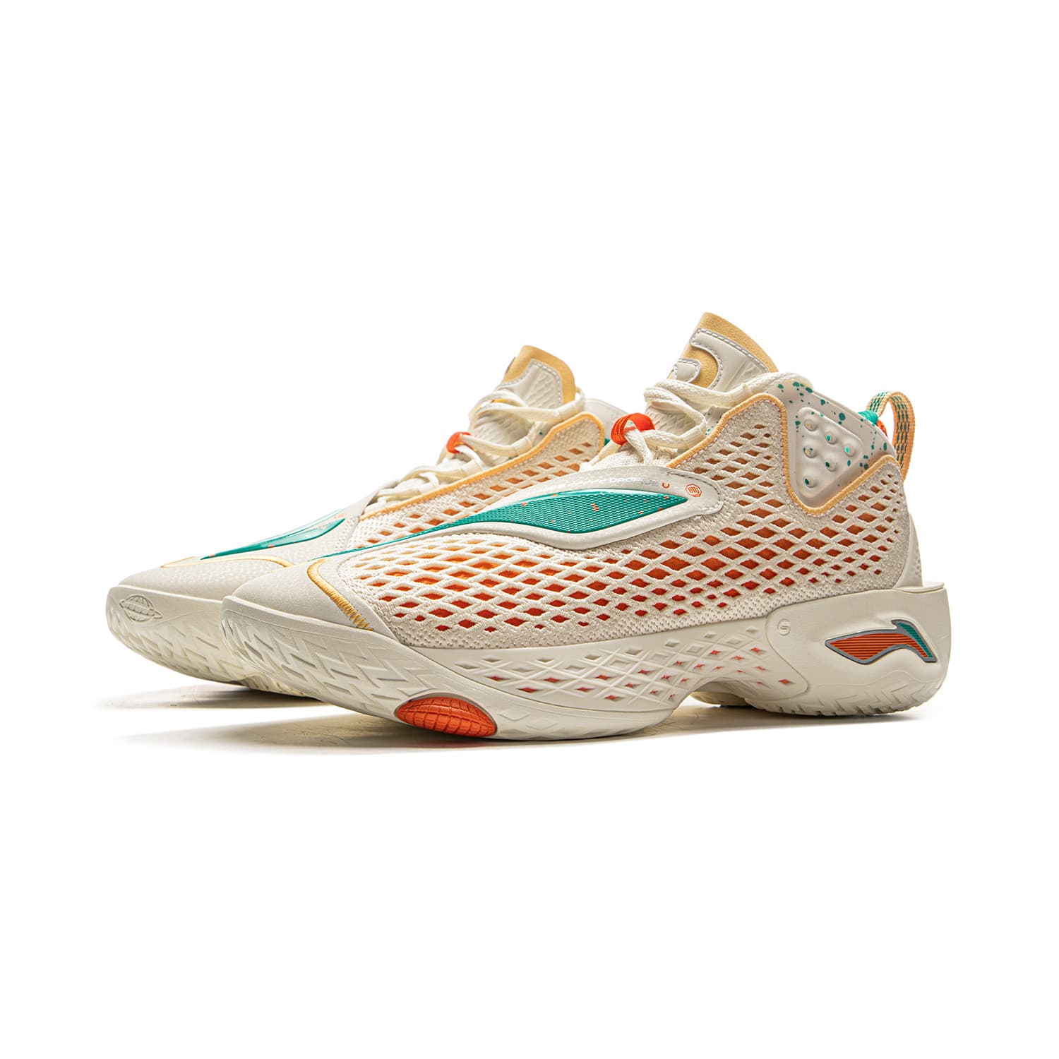 Кроссовки для баскетбола Li-Ning Way of Wade 5 Ultra Bouncy Technology Амортизация Стабильный Поддержка Покрытие Удобный Амортизация Противоскользящий Износостойкий Дышащий Oтскок Сцепление Мид-топ Баскетбольные кроссовки Мужской Экрю - изображение 3
