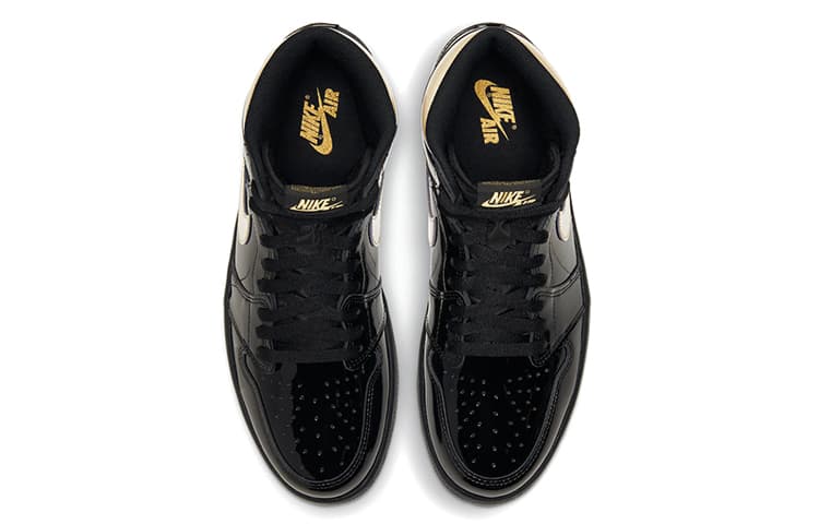 Ретро баскетбольные кроссовки Jordan Air Jordan 1 High OG "Black Gold" - изображение 4
