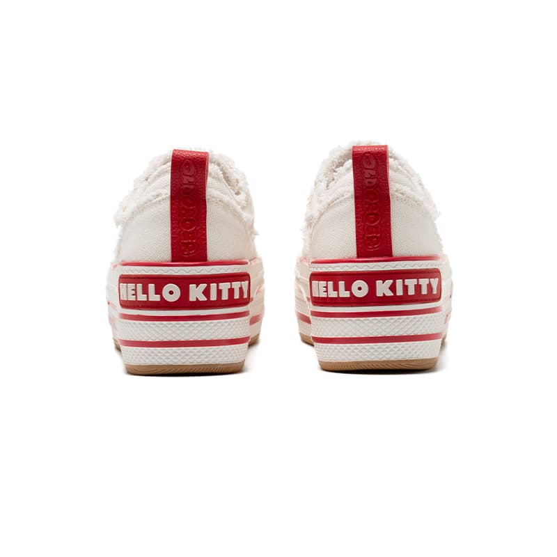 Кеды Hello Kitty x OLD ORDER Canvas High Удобные Низкие Кеды с Платформой Женские Katy Белый Красный - изображение 4