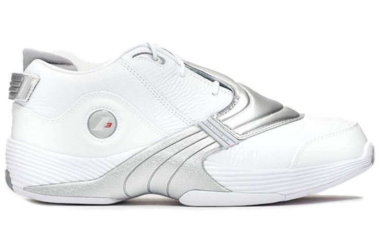 Ретро баскетбольные кроссовки Reebok Answer Low Silver White - изображение 2