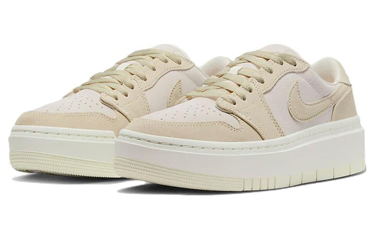 Ретро баскетбольные кроссовки Jordan Air Jordan 1 Elevate Low White Light Brown — фото 3