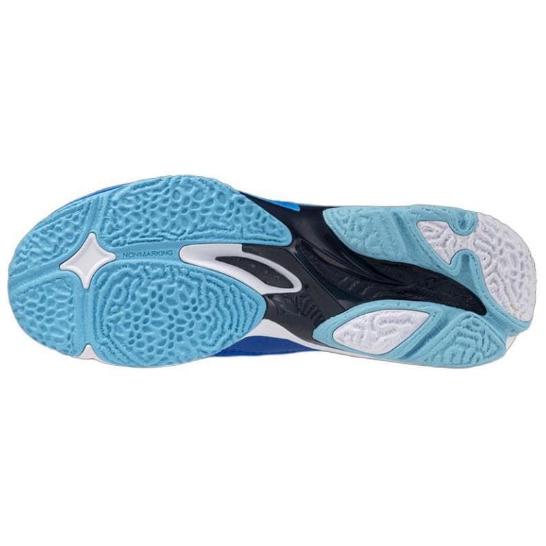 Кроссовки для спортзала Mizuno Wave Lightning Z8 Удобный Противоскользящая износостойкая Лоу-топы Тренировочные кроссовки Унисекс Сине-белый - изображение 5