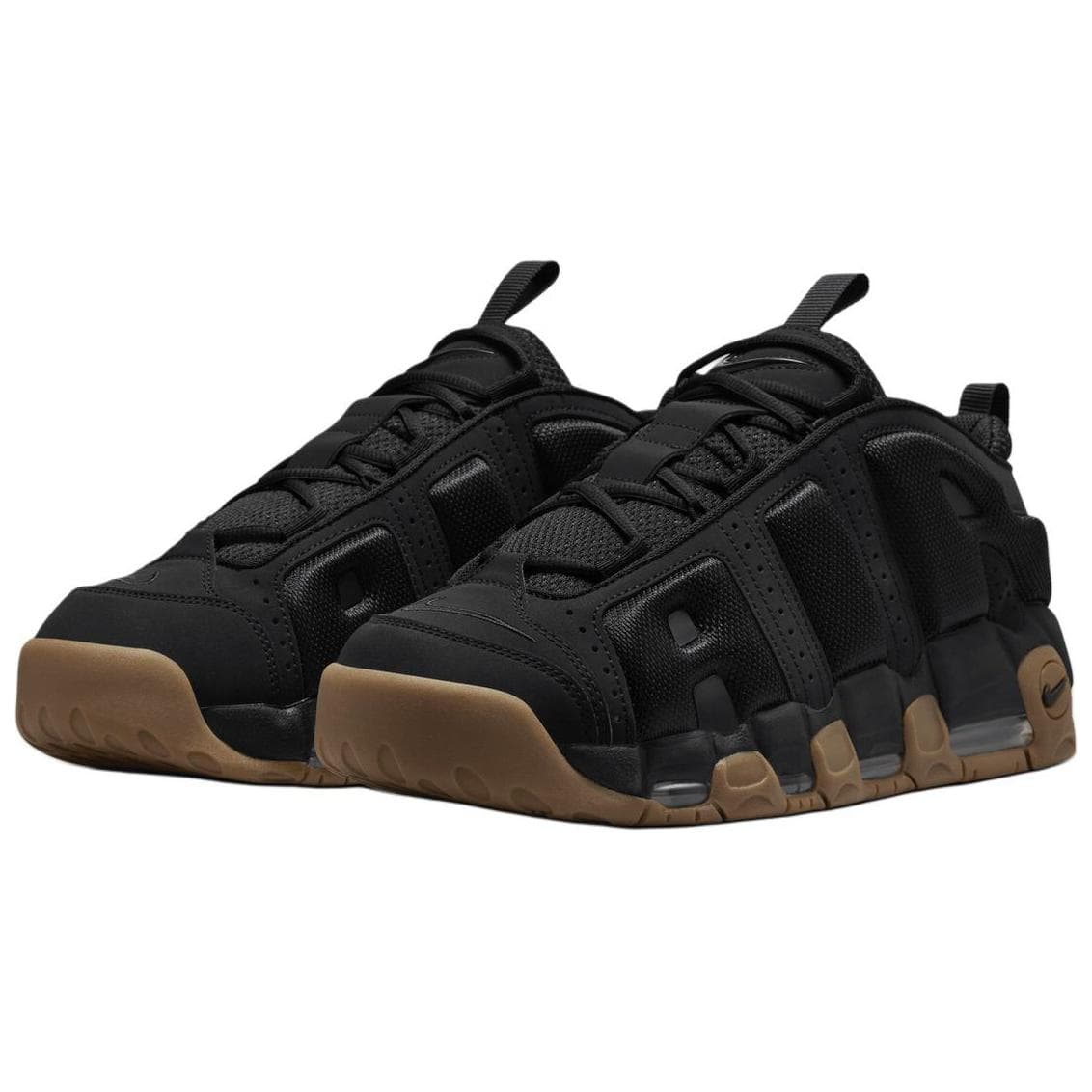 Кроссовки для баскетбола Nike Air More Uptempo противоскользящие устойчивые к истиранию низкие баскетбольные кроссовки унисекс черные - изображение 3
