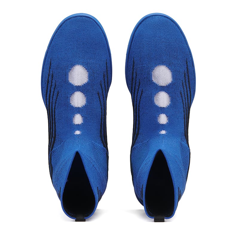 Ретро баскетбольные кроссовки EQLZ EQUALIZER Ткань Легкий Anti Slip High Top Винтажные Баскетбольные Кроссовки Унисекс Синий - изображение 3