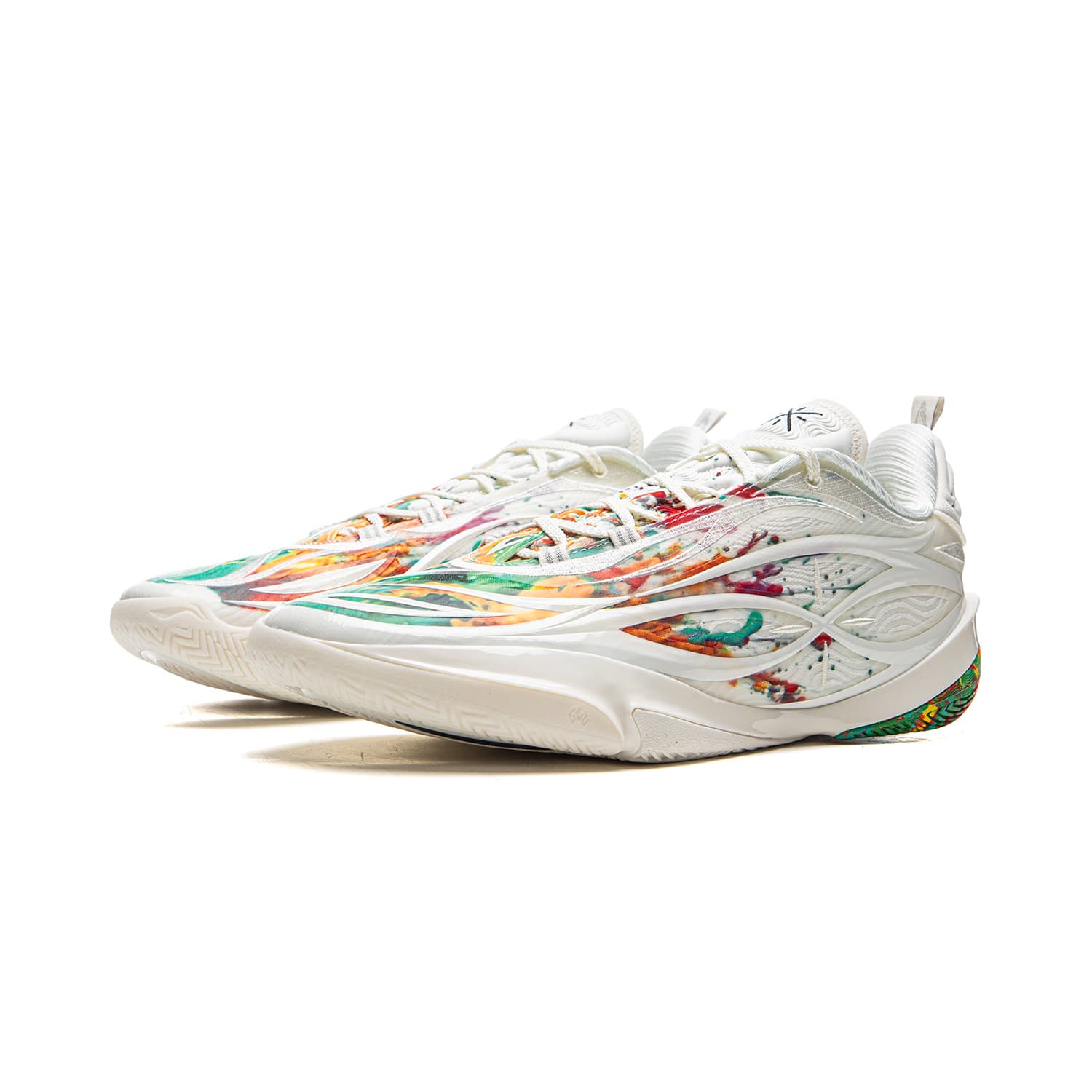 Кроссовки для баскетбола Li-Ning Wade 808 5Ultra v2 Фейерверк Легкий гибкий стабильный поддержка покрытие антискручивание лоу-топы баскетбольные кроссовки мужской шампанский белый - изображение 3