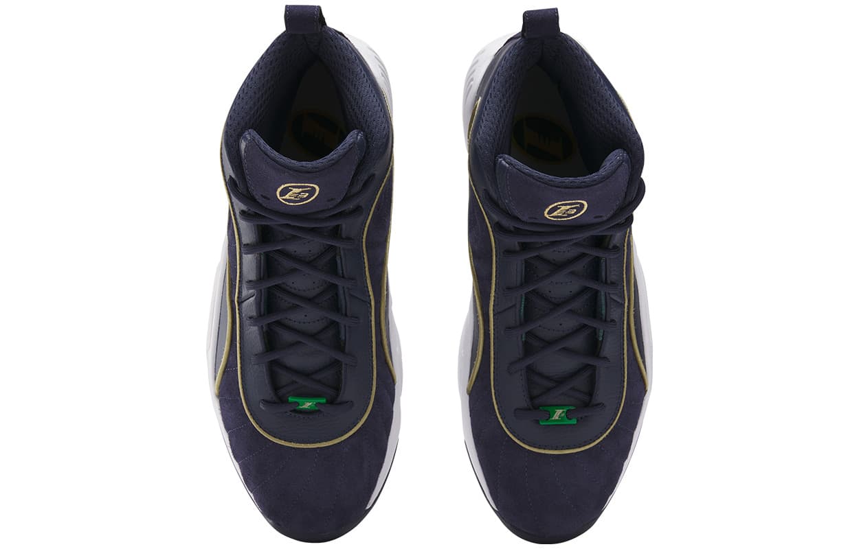 Ретро баскетбольные кроссовки REEBOK Answer3 MID Топ Ретро-баскетбольные кроссовки Унисекс Сине-белый - изображение 4