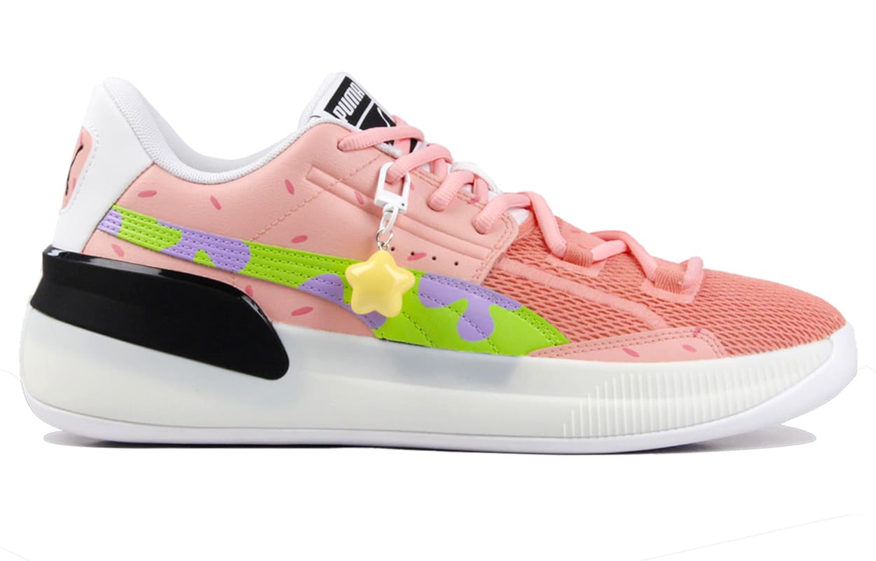 Кроссовки для баскетбола PUMA Clyde Hardwood White Yellow Pink - изображение 3