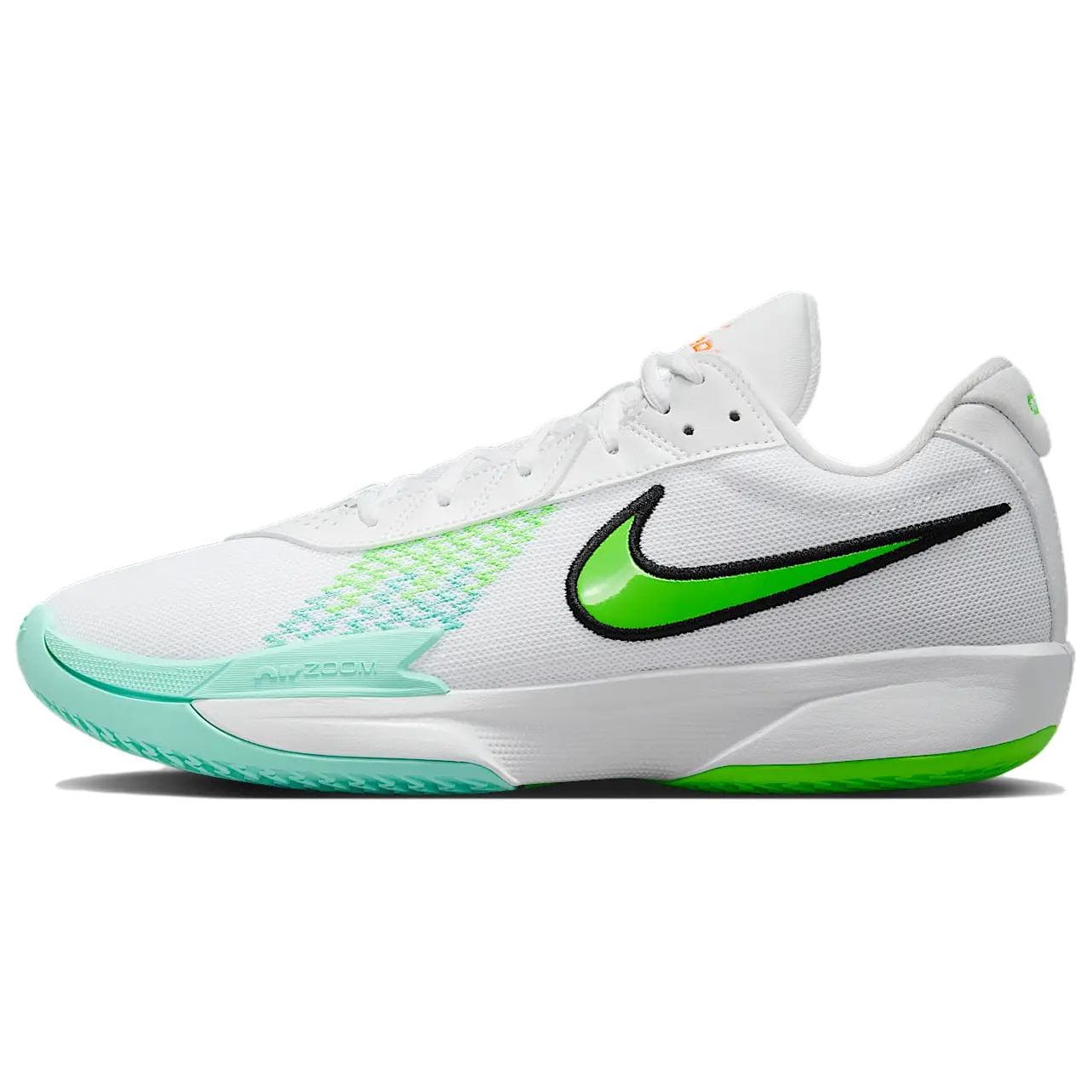 Кроссовки для баскетбола Nike Air ZOOM g.T. Cut ACADEMY Устойчивые к истиранию Низкие Баскетбольные Кроссовки Унисекс Белый Зеленый - изображение 1