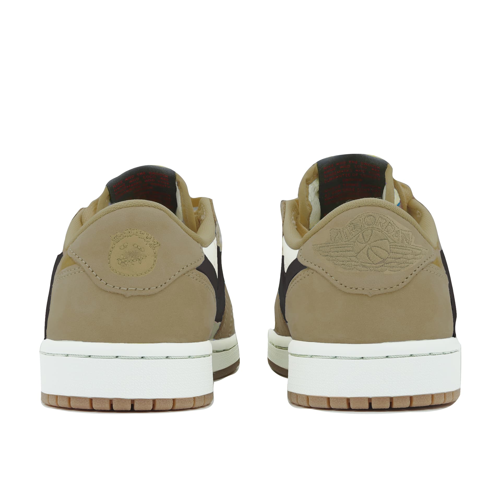 Ретро баскетбольные кроссовки Travis Scott x Air Jordan 1 Low OG "Brown" — фото 4