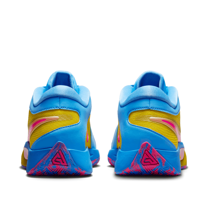 Кроссовки для баскетбола Nike Giannis Freak 6 Low Топ Баскетбольные кроссовки Мужские Желтый Розовый Синий - изображение 5