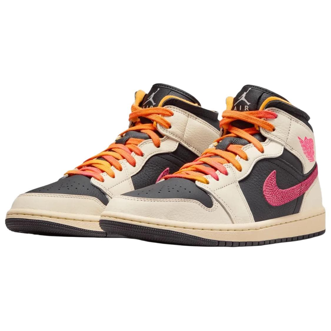 Ретро баскетбольные кроссовки Jordan Air Jordan 1 MID Топ Ретро Баскетбольные Кроссовки Женские Бежевые - изображение 2