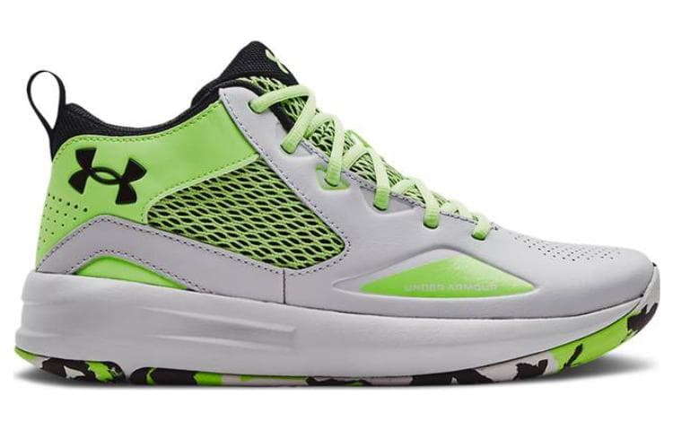 Ретро баскетбольные кроссовки Under Armour Lockdown 5 White Green - изображение 2