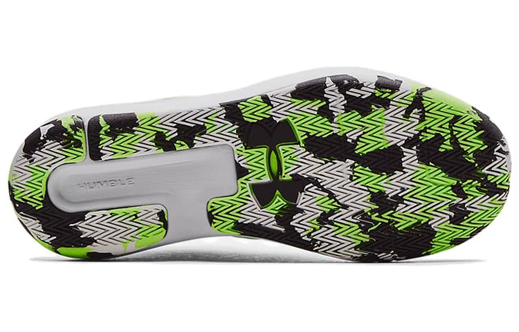 Ретро баскетбольные кроссовки Under Armour Lockdown 5 White Green - изображение 4