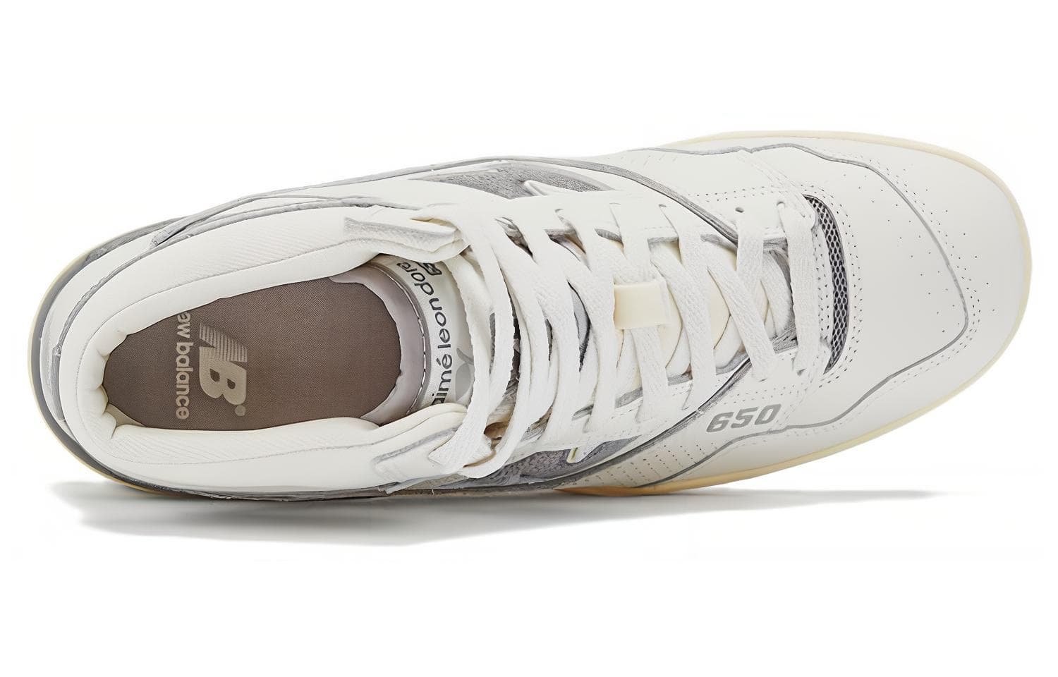 Ретро баскетбольные кроссовки Aimé Leon Dore x New Balance 650 White Grey - изображение 4