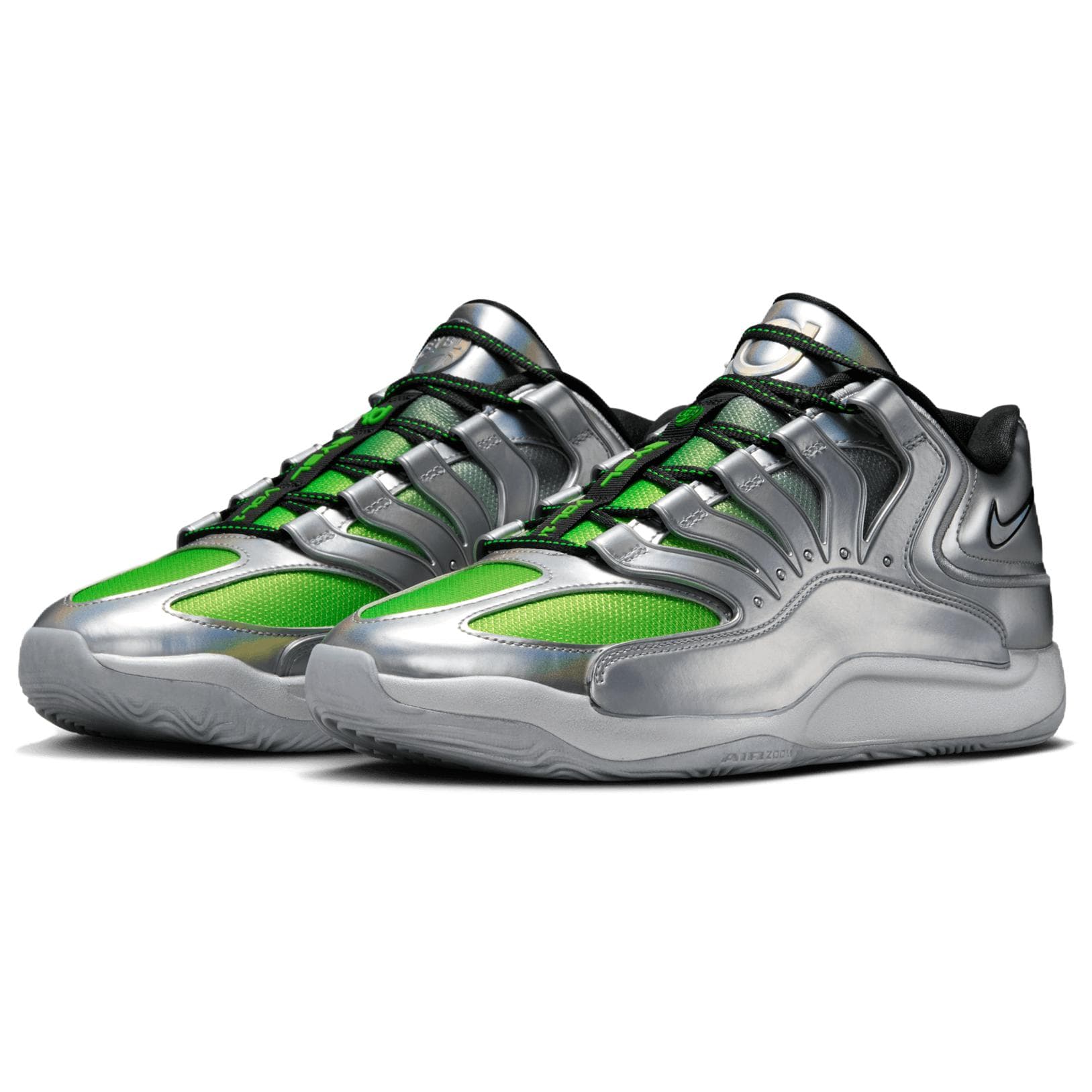 Кроссовки для баскетбола Nike KD 18 Противоскользящие Устойчивые к износу Низкие Баскетбольные кроссовки Мужские Серебристо-серые - изображение 5