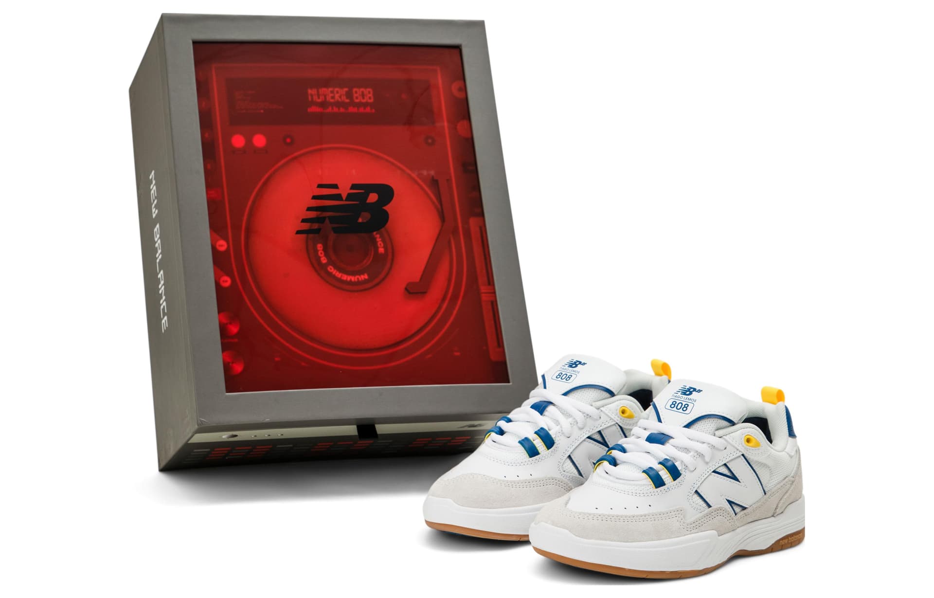 Кроссовки New Balance Numeric Tiago Lemos 808 White Grey - изображение 2