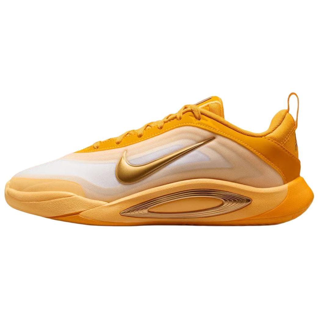 Кроссовки для баскетбола Nike A'One Устойчивые к истиранию Низкие Баскетбольные кроссовки Женские Металлик Золото - изображение 1