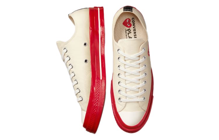 Кеды Comme des Garçons PLAY x Converse Chuck Taylor All Star 1970s OX White Red - изображение 4