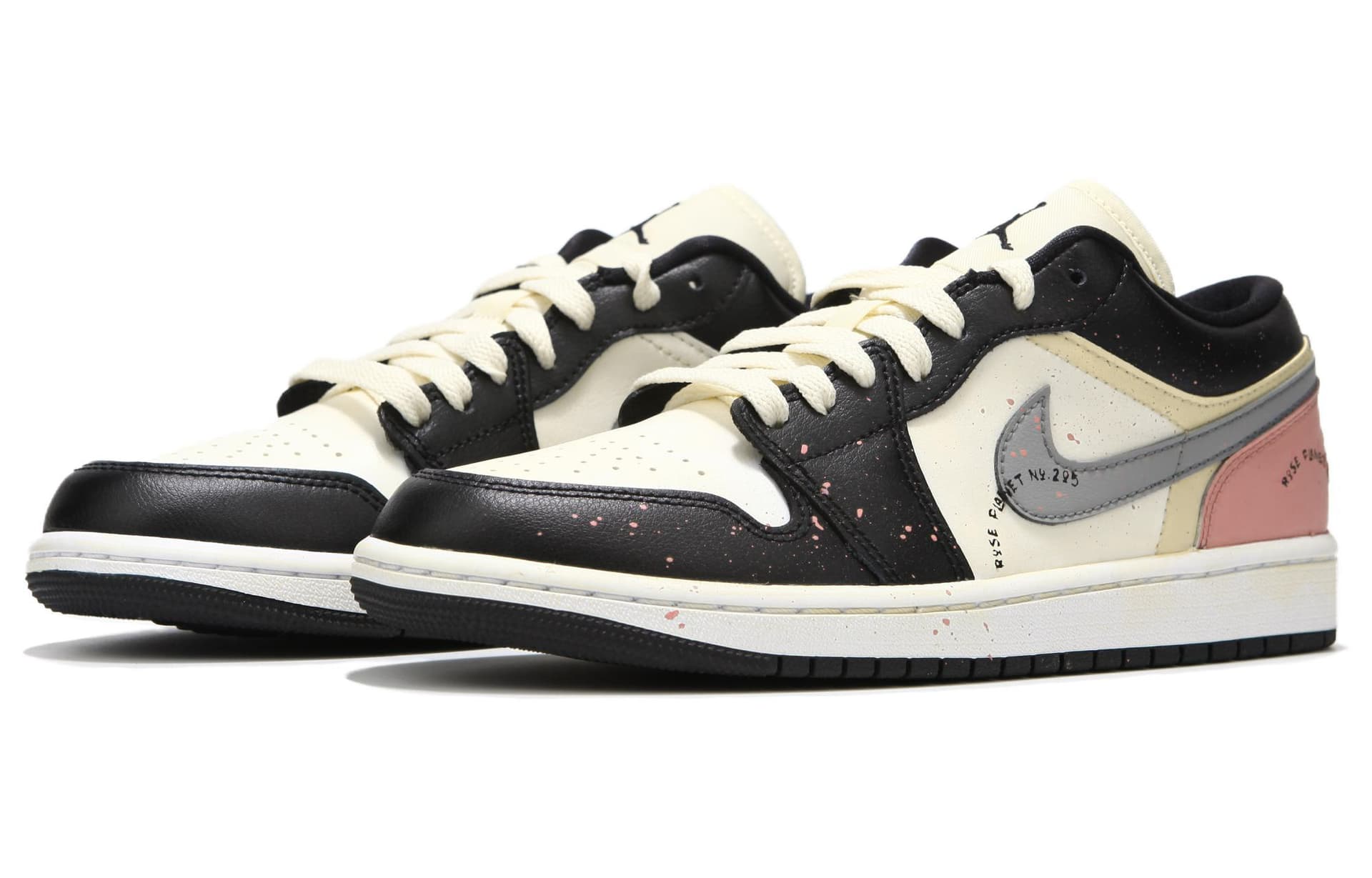 Ретро баскетбольные кроссовки Jordan Air Jordan 1 Low Black Pink - изображение 4