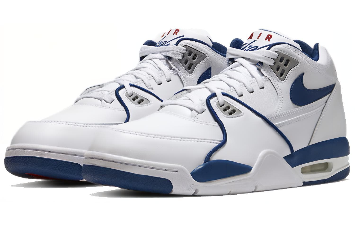 Ретро баскетбольные кроссовки Nike Air Flight 89 White Blue - изображение 3