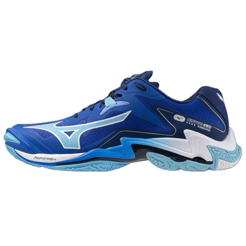 Кроссовки для спортзала Mizuno Wave Lightning Z8 Удобный Противоскользящая износостойкая Лоу-топы Тренировочные кроссовки Унисекс Сине-белый - изображение 1
