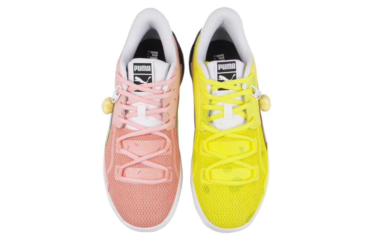 Кроссовки для баскетбола PUMA Clyde Hardwood White Yellow Pink - изображение 4