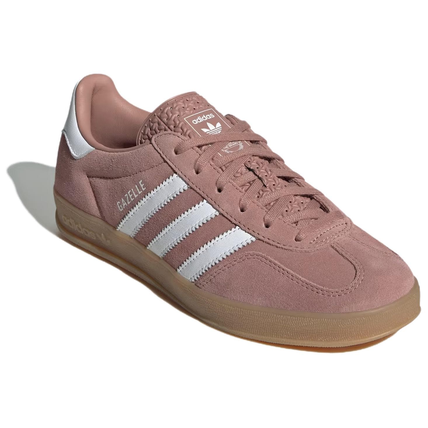 Кроссовки Adidas Originals GAZELLE INDOOR Удобный And Легкий Low Топ Скейтборд Обувь Женские Розово-белый - изображение 2