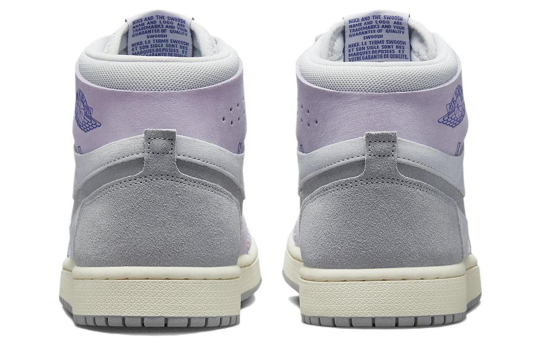 Ретро баскетбольные кроссовки Jordan Air Jordan 1 High Zoom CMFT 2 "Light Smoke Grey and Barely Grape" - изображение 5