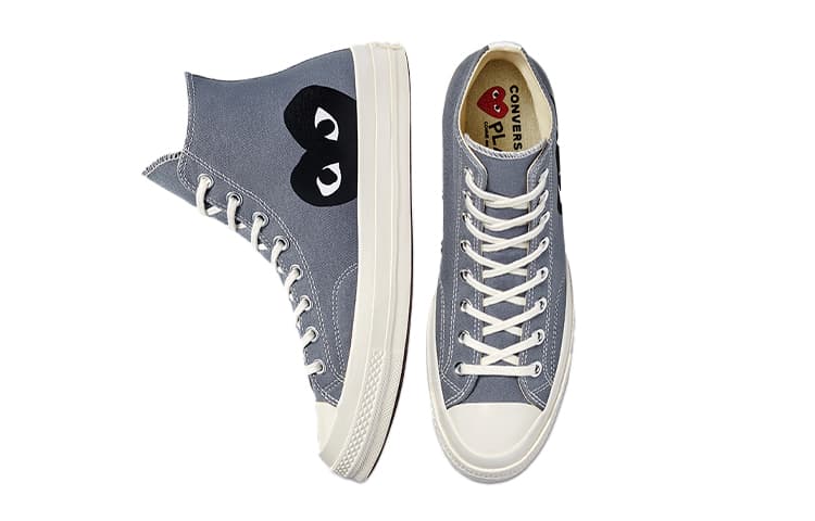 Кеды Comme des Garcons Play x Converse Chuck Taylor All Star 1970s Grey Black - изображение 4