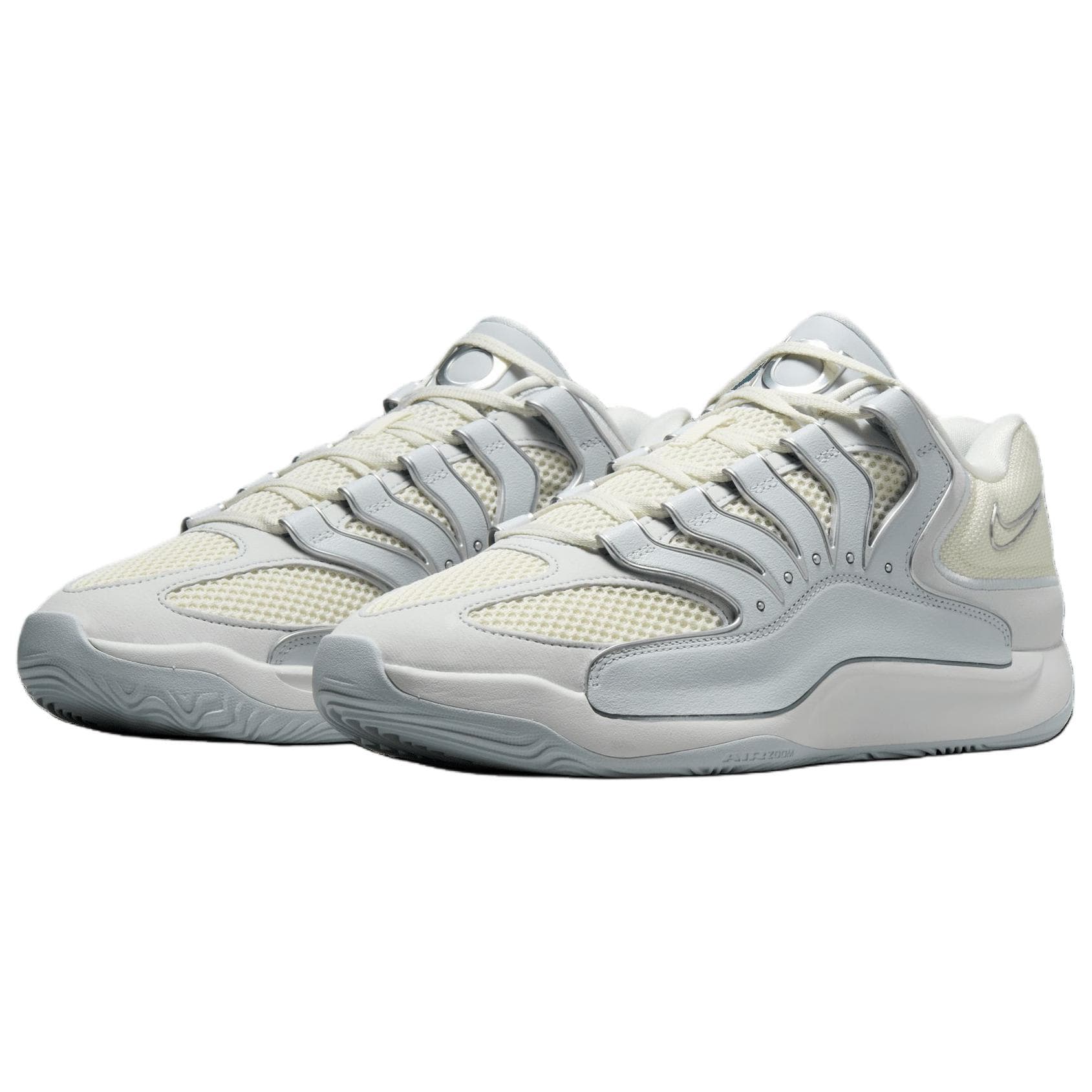 Кроссовки для баскетбола Nike KD 18 Противоскользящие Устойчивые к износу Низкие Баскетбольные кроссовки Мужские Серый Белый - изображение 5