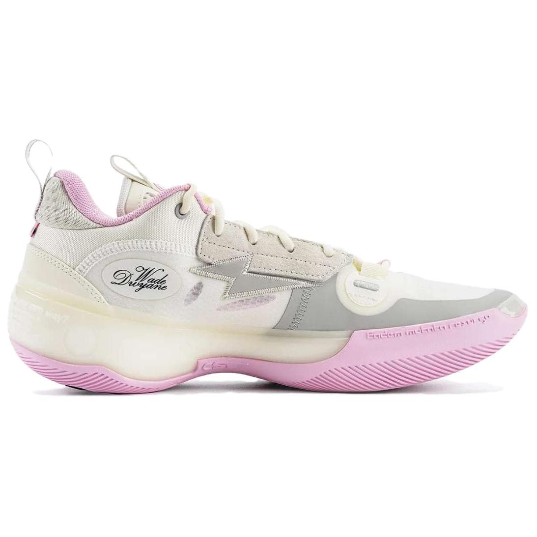 Кроссовки для баскетбола Li-Ning WOW 10 Way of Wade Простые и удобные лоу-топы баскетбольные кроссовки мужские бело-розовый - изображение 2