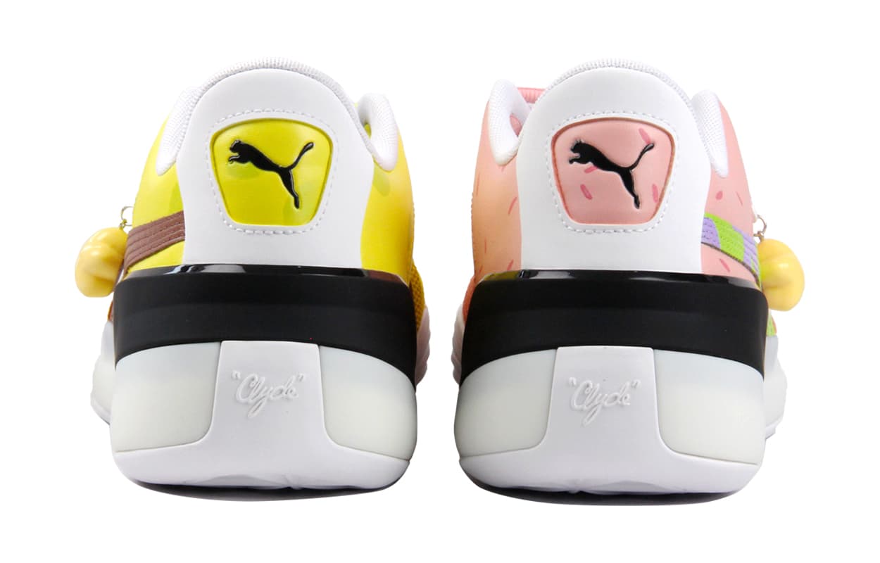 Кроссовки для баскетбола PUMA Clyde Hardwood White Yellow Pink - изображение 5