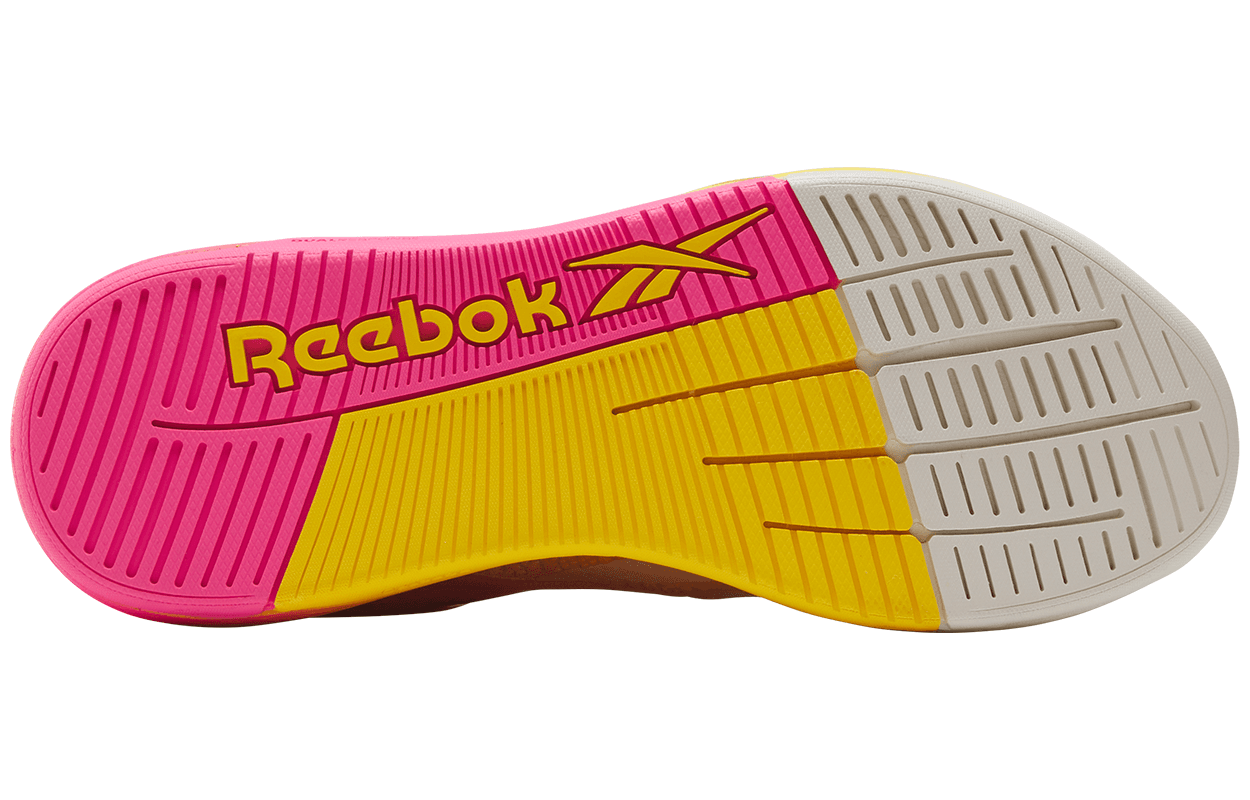 Кроссовки для спортзала REEBOK Nano X5 Износостойкие Дышащие Низкие Кроссовки для тренировок Женские Белый Желтый Красный - изображение 5