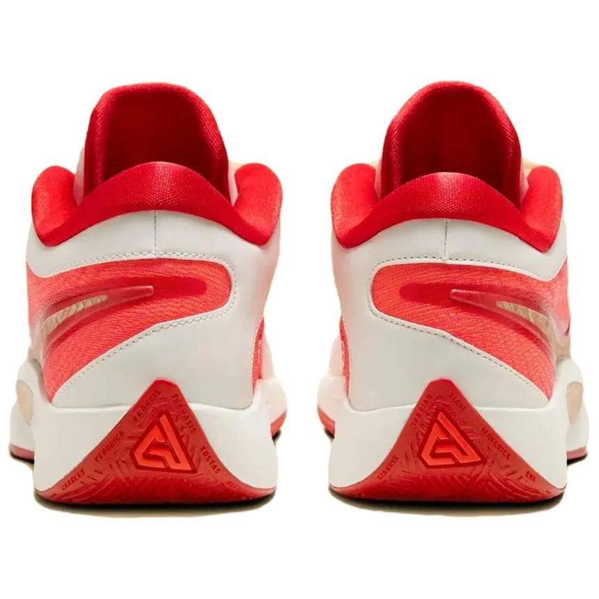 Кроссовки для баскетбола Nike Giannis Freak 6 Low Топ Баскетбольные кроссовки Мужские Белые Красные - изображение 4
