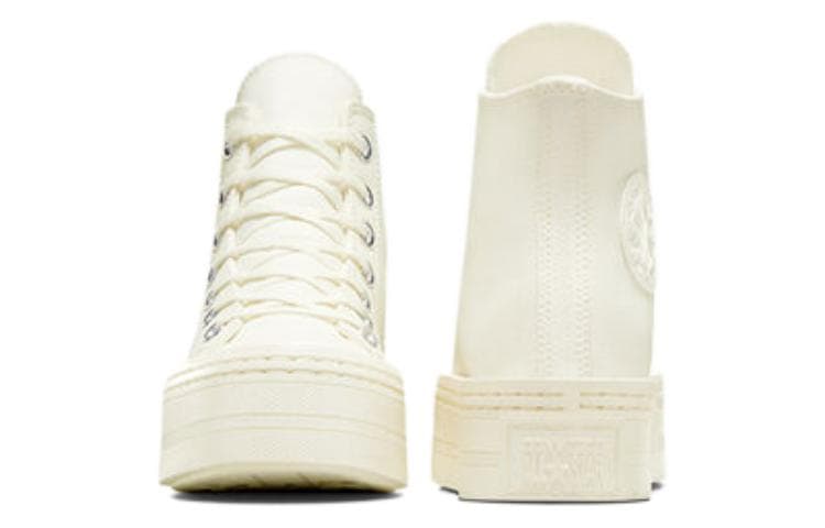 Кеды Converse Chuck TAYLOR All Star Modern Lift Платформа Холст Устойчивый к истиранию Высокие Кеды Женские Экрю - изображение 4